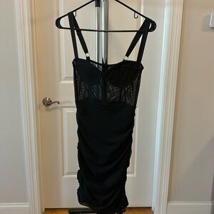 White Fox Boutique Black Midi Dress